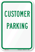 Customer Parking Sign