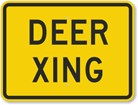 Deer Xing Sign