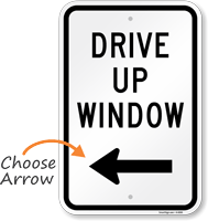 Drive Up Arrow Sign