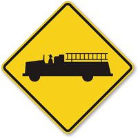 Fluorescent Diamond Grade Aluminum Sign