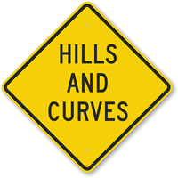 Hill And Curves Sign