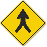 Intersection Merging Symbol Sign
