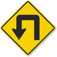 Left Turn Symbol Sign
