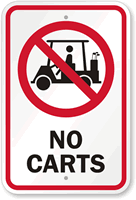 No Carts Sign