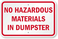 No Hazardous Materials In