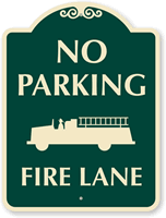 No Parking Fire Lane Sign