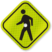 Mini Pedestrian Crossing Sign