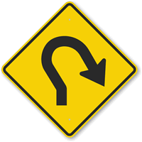Right Curve Symbol Sign