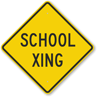 School Xing Sign