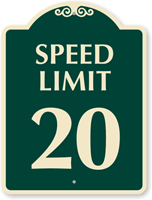 Speed Limit 20 SignatureSign