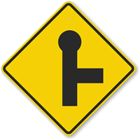 T Junction Road Symbol Sign