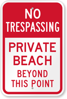 No Trespassing  Beach Is Private Property Sign