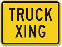 Truck Xing Crossing Sign