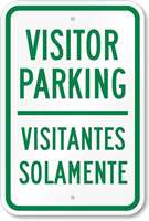 Bilingual Visitor Parking Sign