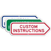 Add Your Custom Instructions Right Arrow Sign