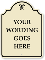 Custom Palladio Designer Sign with Motif Black Normal