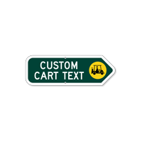 Add Your Custom Cart Text Right Arrow Sign