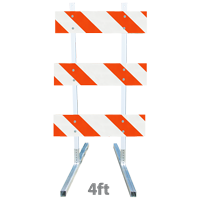 Traffic Barricade: Break-away Type III Barricade - 4Ft Panel