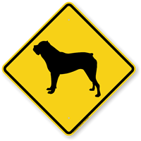 Bulldog Symbol Guard Dog Sign