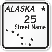 Custom Alaska Highway Sign