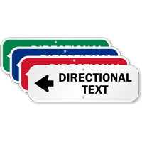 Directional Text - Left Arrow Custom Sign