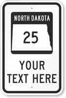 Custom North Dakota Highway Sign