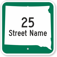 Custom South Dakota Highway Sign