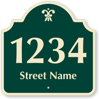 Customizable Street Name and Number Palladio Sign