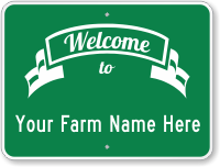Customizable Welcome To Farm Sign