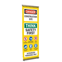 Danger Construction Site Safety Symbols Safety Banner Kit