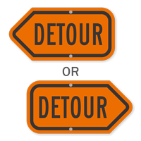 Detour Directional Sign