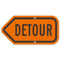 Detour Directional Sign