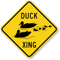 Duck Xing Animal Crossing Sign