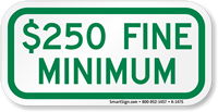 $250 Fine Minimum