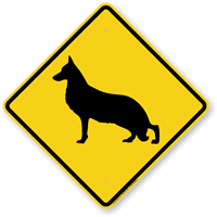 German Shepherd Symbol Guard Dog Sign