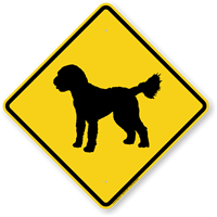 Golden Doodle Symbol Guard Dog Sign
