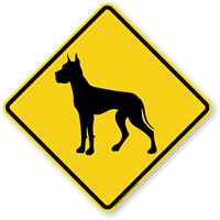 Great Dane Symbol Guard Dog Sign