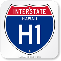 Hawaii Interstate H-1 Sign