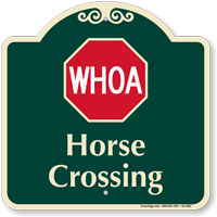 Horse Crossing Signature Sign