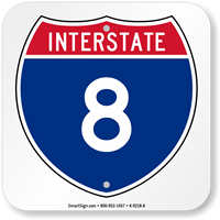 Interstate 8 (I-8)Sign