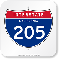 California Interstate 205 Sign