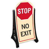 No Exit Stop Sidewalk Sign Kit