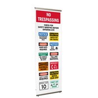 No Trespassing Safety Briefing Required On Entry Banner