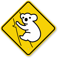 Koala crossing Sign