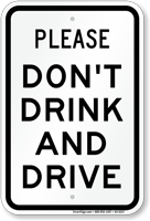 Please Don't Drink Drive Sign