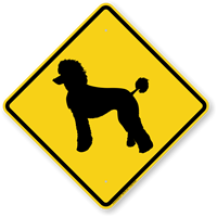 Poodle Symbol Guard Dog Sign