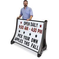 Rolling Roadside Changeable Message Board Sign  White