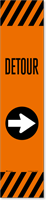 Reflective "Detour" Right Arrow Label