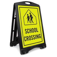 School Xing Sidewalk Sign Kit