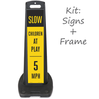 Slow Children At Play 5 MPH LotBoss Portable Sign Kit